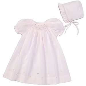 Petit Ami Baby Girls Smocked Dress - Pink - NB